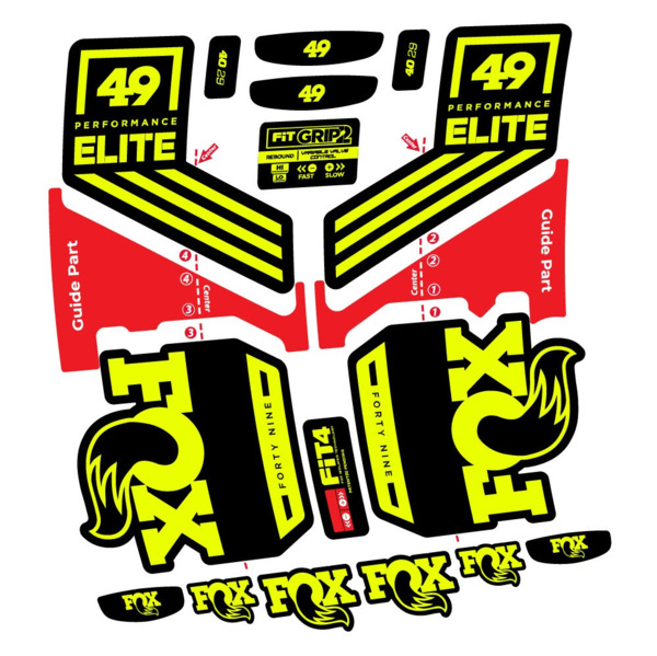 Fox 49 Performance Elite 2019 Pegatinas en vinilo adhesivo Horquilla (2)