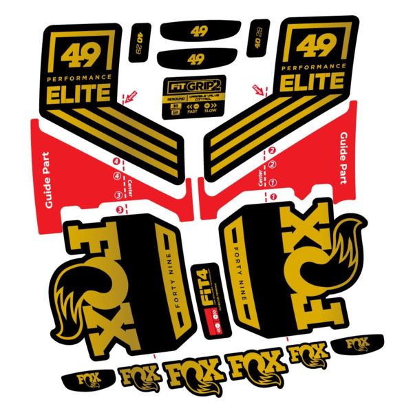Fox 49 Performance Elite 2019 Pegatinas en vinilo adhesivo Horquilla (13)