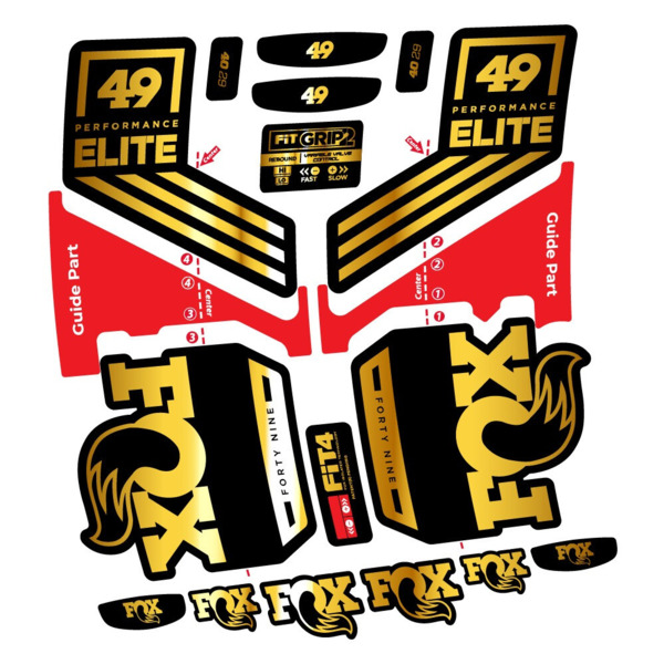 Fox 49 Performance Elite 2019 Pegatinas en vinilo adhesivo Horquilla (14)