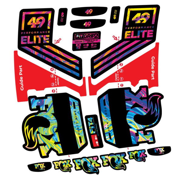 Fox 49 Performance Elite 2019 Pegatinas en vinilo adhesivo Horquilla (17)