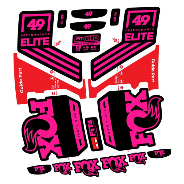 Fox 49 Performance Elite 2019 Pegatinas en vinilo adhesivo Horquilla (20)