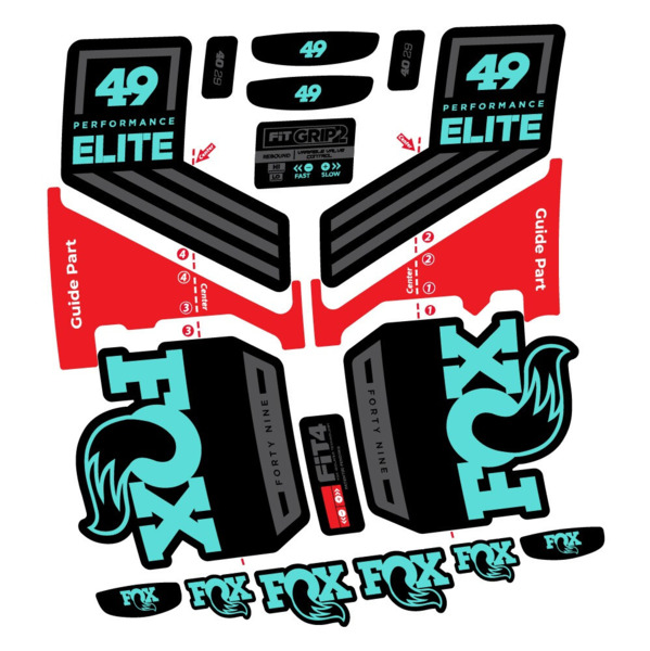 Fox 49 Performance Elite 2019 Pegatinas en vinilo adhesivo Horquilla (22)