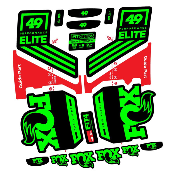 Fox 49 Performance Elite 2019 Pegatinas en vinilo adhesivo Horquilla (23)