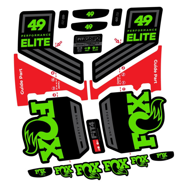 Fox 49 Performance Elite 2019 Pegatinas en vinilo adhesivo Horquilla (24)