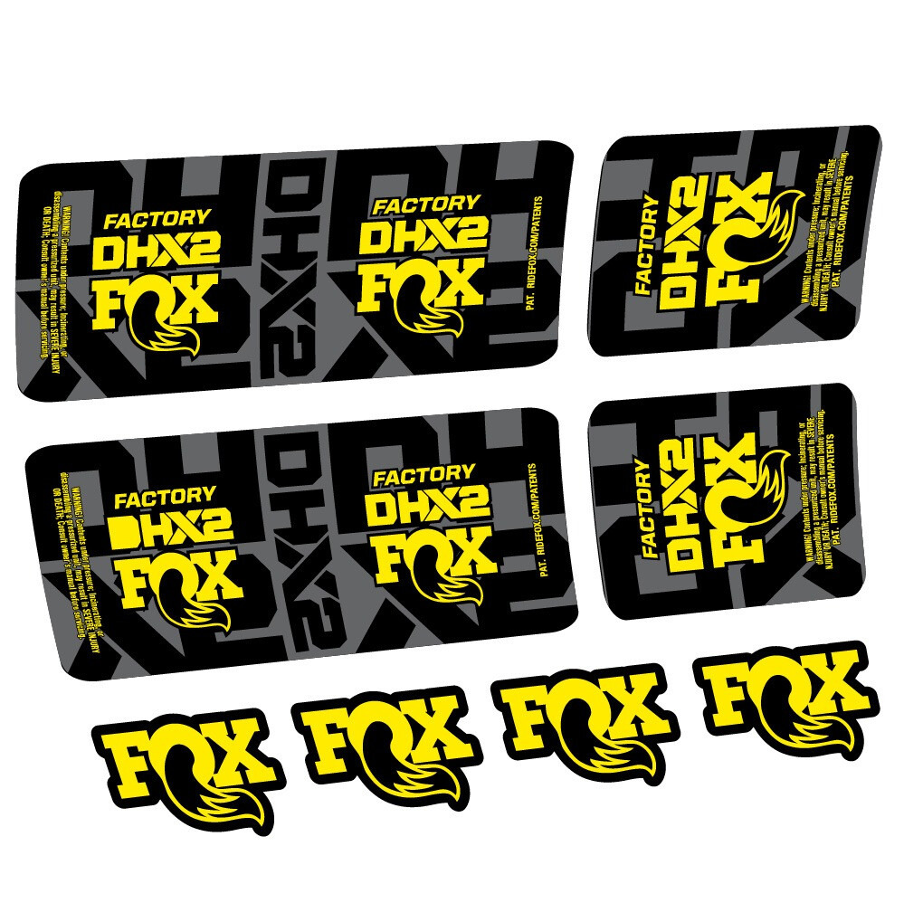 Fox DHX2 Factory Pegatinas en vinilo adhesivo Amortiguador (3)