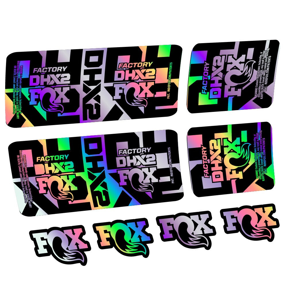 Fox DHX2 Factory Pegatinas en vinilo adhesivo Amortiguador (8)