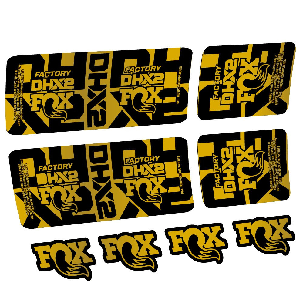 Fox DHX2 Factory Pegatinas en vinilo adhesivo Amortiguador (13)