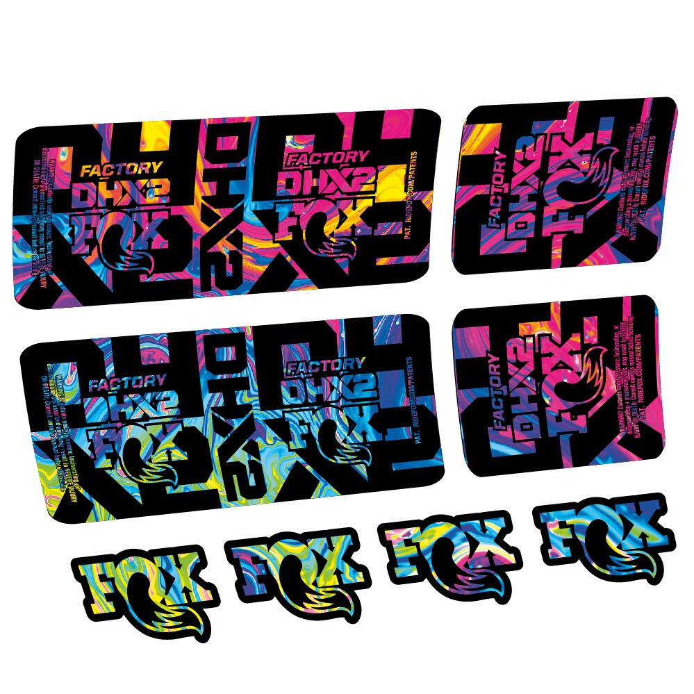 Fox DHX2 Factory Pegatinas en vinilo adhesivo Amortiguador (17)