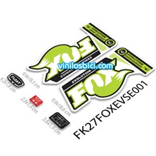 Pegatinas en vinilo adhesivo compatibles con Fox Float 27,5 – Año 2013 – Vinilo resistente para horquilla BLANCA MTB