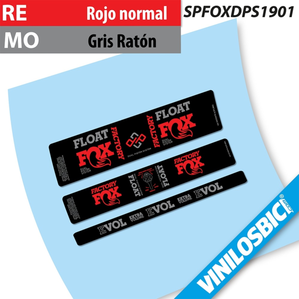 Fox DPS factory 2019 pegatinas en vinilo adhesivo amortiguador (10)