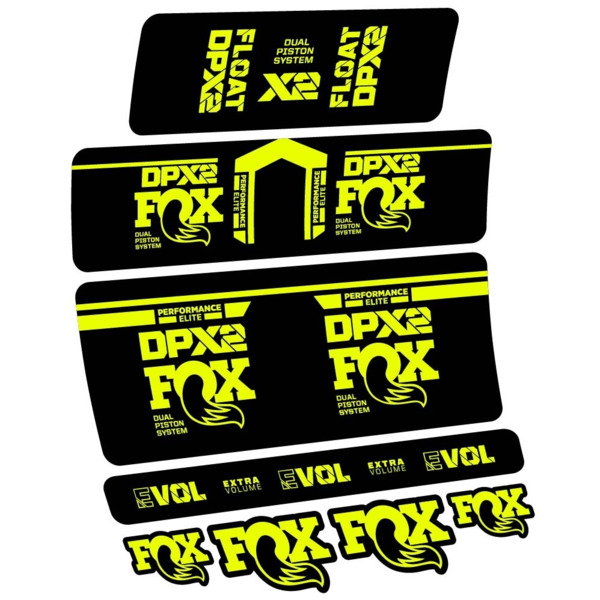Fox DPX2 Performance Elite 2021 Pegatinas en vinilo adhesivo Amortiguador (2)