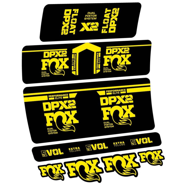 Fox DPX2 Performance Elite 2021 Pegatinas en vinilo adhesivo Amortiguador (3)