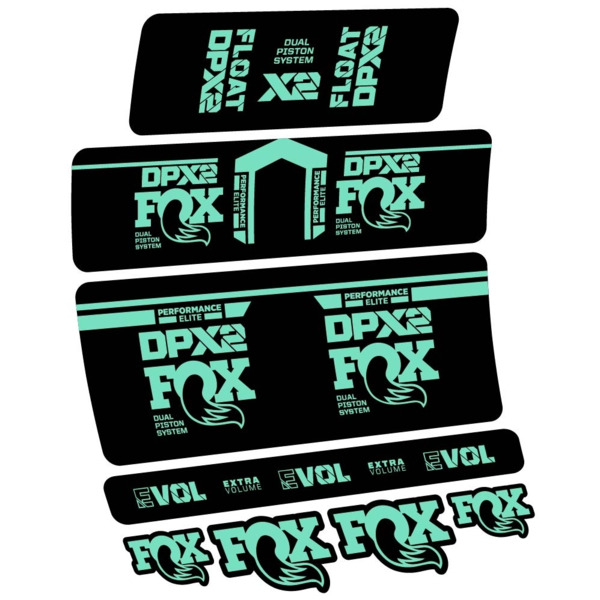 Fox DPX2 Performance Elite 2021 Pegatinas en vinilo adhesivo Amortiguador (9)