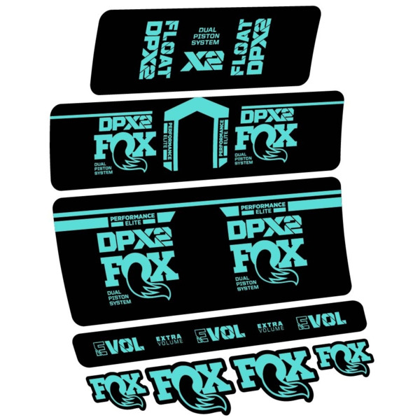 Fox DPX2 Performance Elite 2021 Pegatinas en vinilo adhesivo Amortiguador (22)