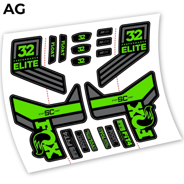 Fox SC 32 Elite Performance 2018 Pegatinas en vinilo adhesivo horquilla (1)