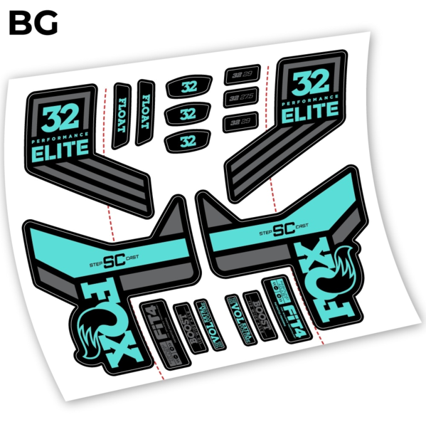 Fox SC 32 Elite Performance 2018 Pegatinas en vinilo adhesivo horquilla (2)