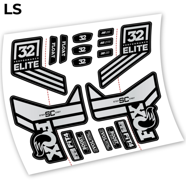 Fox SC 32 Elite Performance 2018 Pegatinas en vinilo adhesivo horquilla (10)