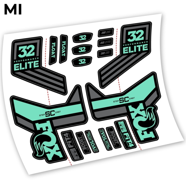 Fox SC 32 Elite Performance 2018 Pegatinas en vinilo adhesivo horquilla (12)