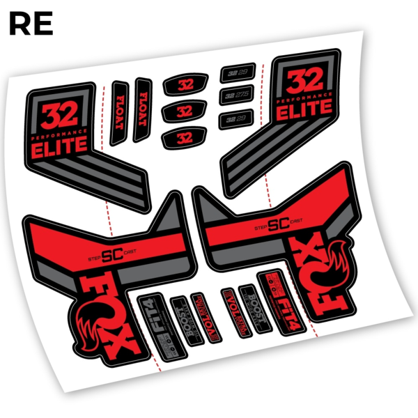 Fox SC 32 Elite Performance 2018 Pegatinas en vinilo adhesivo horquilla (18)
