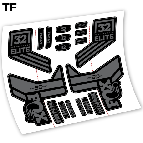 Fox SC 32 Elite Performance 2018 Pegatinas en vinilo adhesivo horquilla (20)