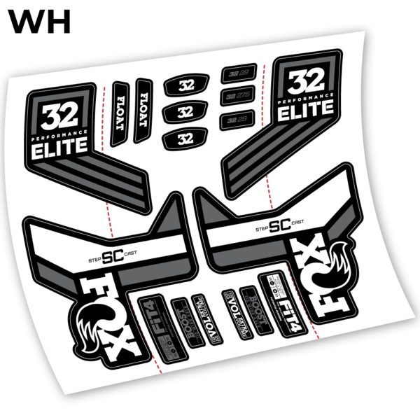 Fox SC 32 Elite Performance 2018 Pegatinas en vinilo adhesivo horquilla (21)