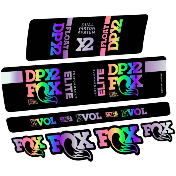 Fox Elite DPX2 2019 Pegatinas en vinilo adhesivo Amortiguador (8)