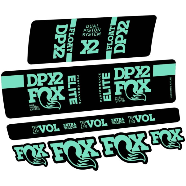 Fox Elite DPX2 2019 Pegatinas en vinilo adhesivo Amortiguador (9)