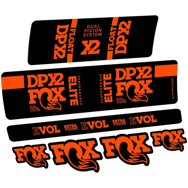 Fox Elite DPX2 2019 Pegatinas en vinilo adhesivo Amortiguador (10)