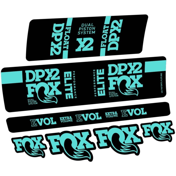 Fox Elite DPX2 2019 Pegatinas en vinilo adhesivo Amortiguador (22)