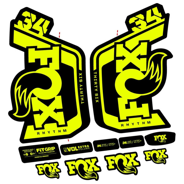 Fox Factory 34 Rhythm 2024 Pegatinas en vinilo adhesivo Horquilla (2)