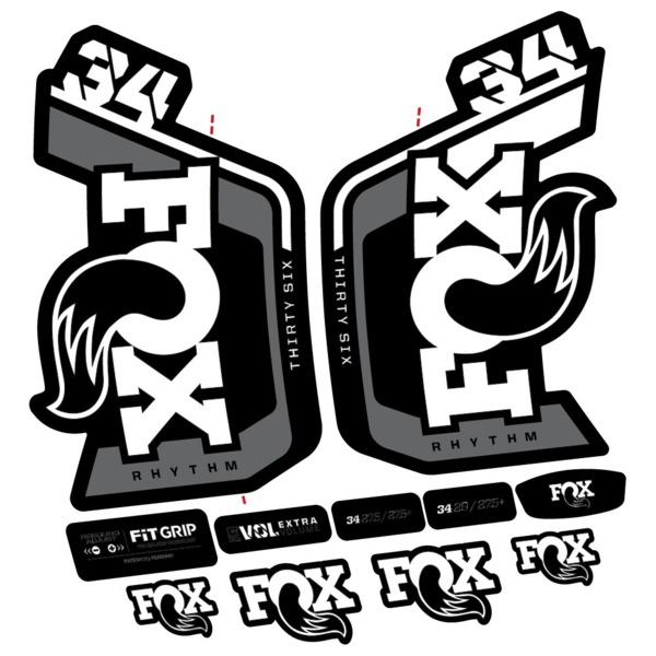 Fox Factory 34 Rhythm 2024 Pegatinas en vinilo adhesivo Horquilla (6)