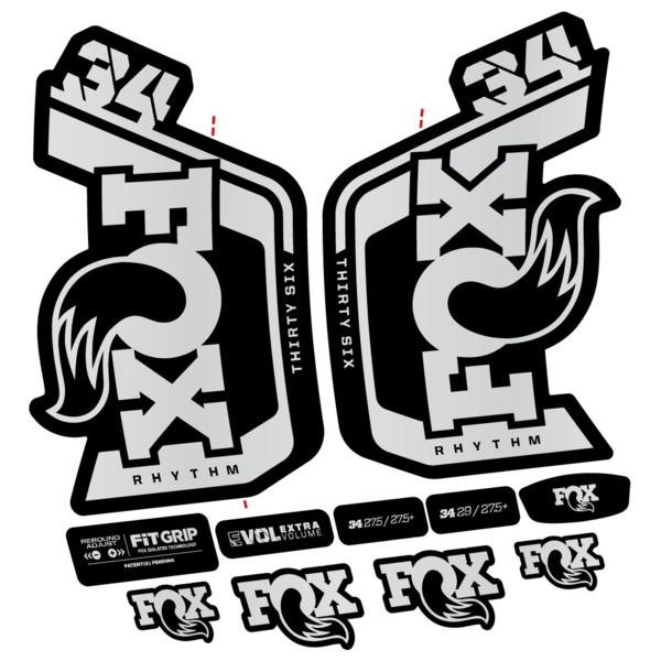 Fox Factory 34 Rhythm 2024 Pegatinas en vinilo adhesivo Horquilla (15)