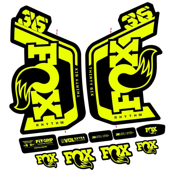 Fox Factory 36 Rhythm 2024 Pegatinas en vinilo adhesivo Horquilla (2)