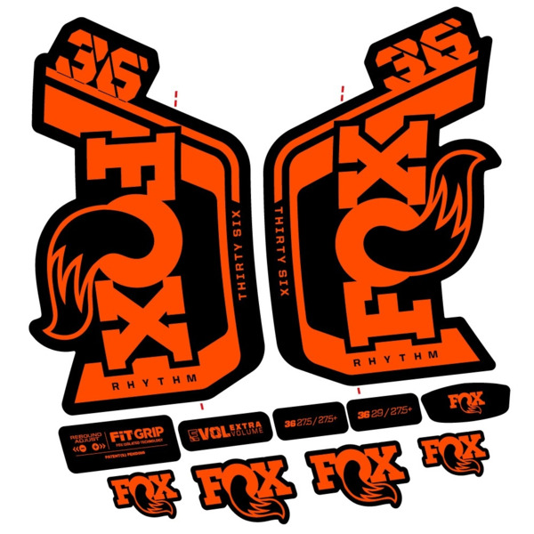 Fox Factory 36 Rhythm 2024 Pegatinas en vinilo adhesivo Horquilla (10)