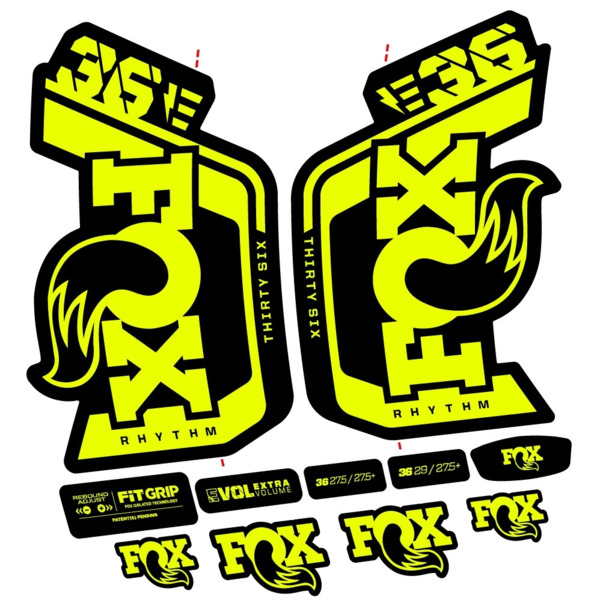 Fox Factory 36 Rhythm E-Bike 2024 Pegatinas en vinilo adhesivo Horquilla (2)