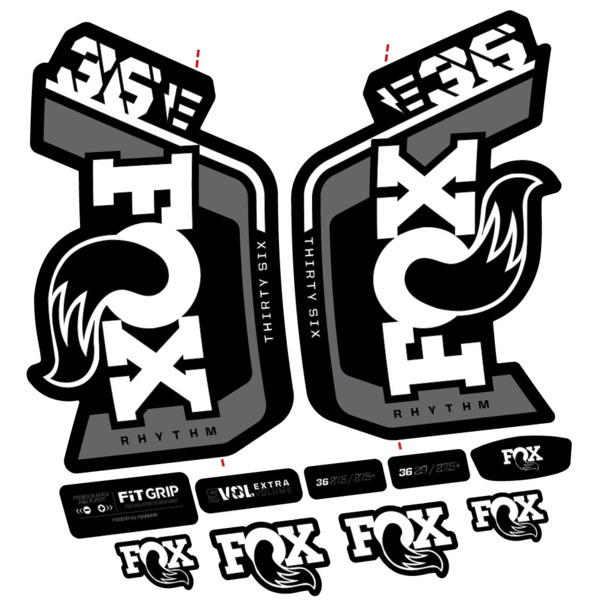 Fox Factory 36 Rhythm E-Bike 2024 Pegatinas en vinilo adhesivo Horquilla (6)