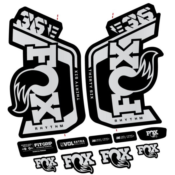 Fox Factory 36 Rhythm E-Bike 2024 Pegatinas en vinilo adhesivo Horquilla (15)