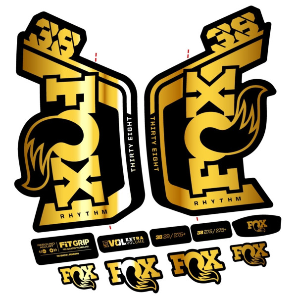 Fox Factory 38 Rhythm 2024 Pegatinas en vinilo adhesivo Horquilla (14)