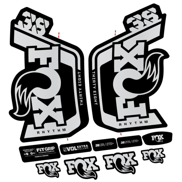 Fox Factory 38 Rhythm 2024 Pegatinas en vinilo adhesivo Horquilla (15)