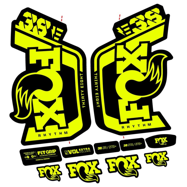 Fox Factory 38 Rhythm E-Bike 2024 Pegatinas en vinilo adhesivo Horquilla (2)