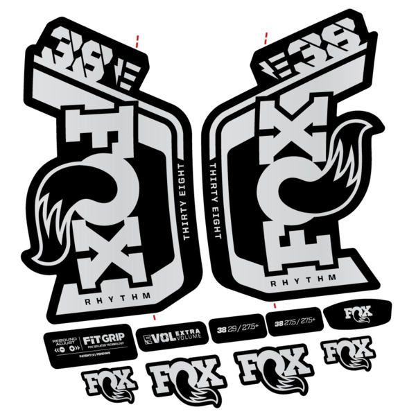 Fox Factory 38 Rhythm E-Bike 2024 Pegatinas en vinilo adhesivo Horquilla (15)