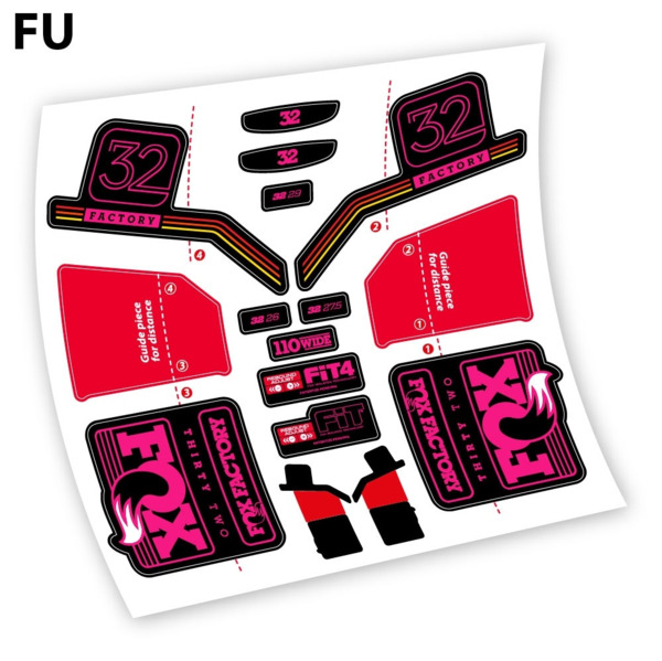 Fox Factory Float 32 Kashima 2016 Pegatinas en vinilo adhesivo horquilla (7)