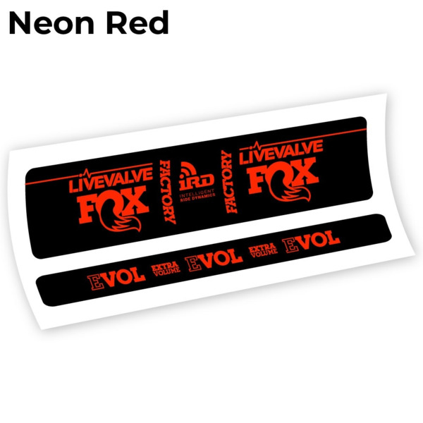 Fox Factory LiveValve IRD Pegatinas en vinilo adhesivo amortiguador (15)