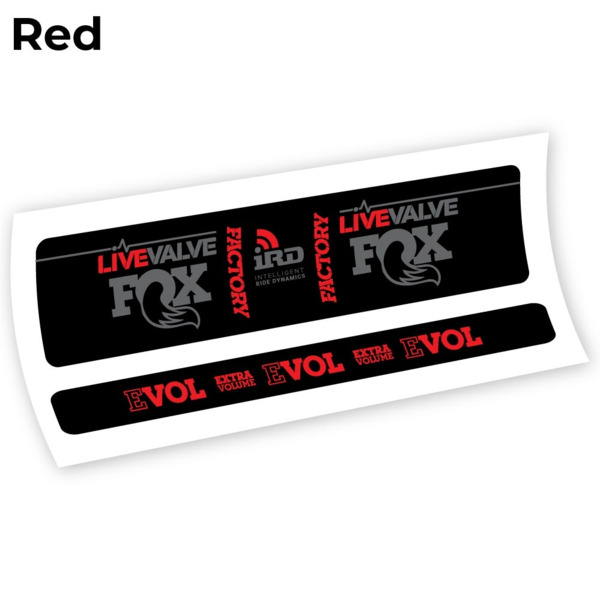 Fox Factory LiveValve IRD Pegatinas en vinilo adhesivo amortiguador (18)