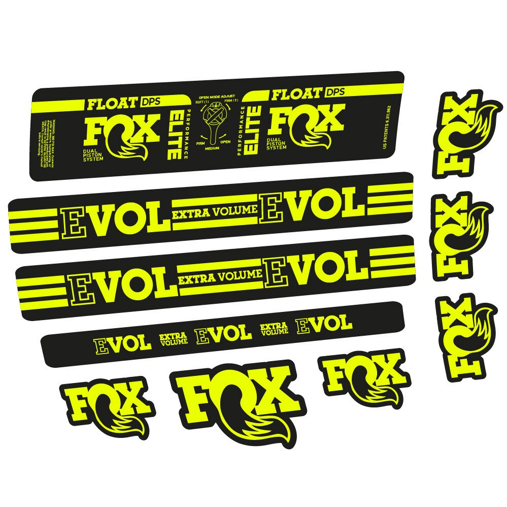 Fox Float DPS Elite Pegatinas en vinilo adhesivo Amortiguador (2)