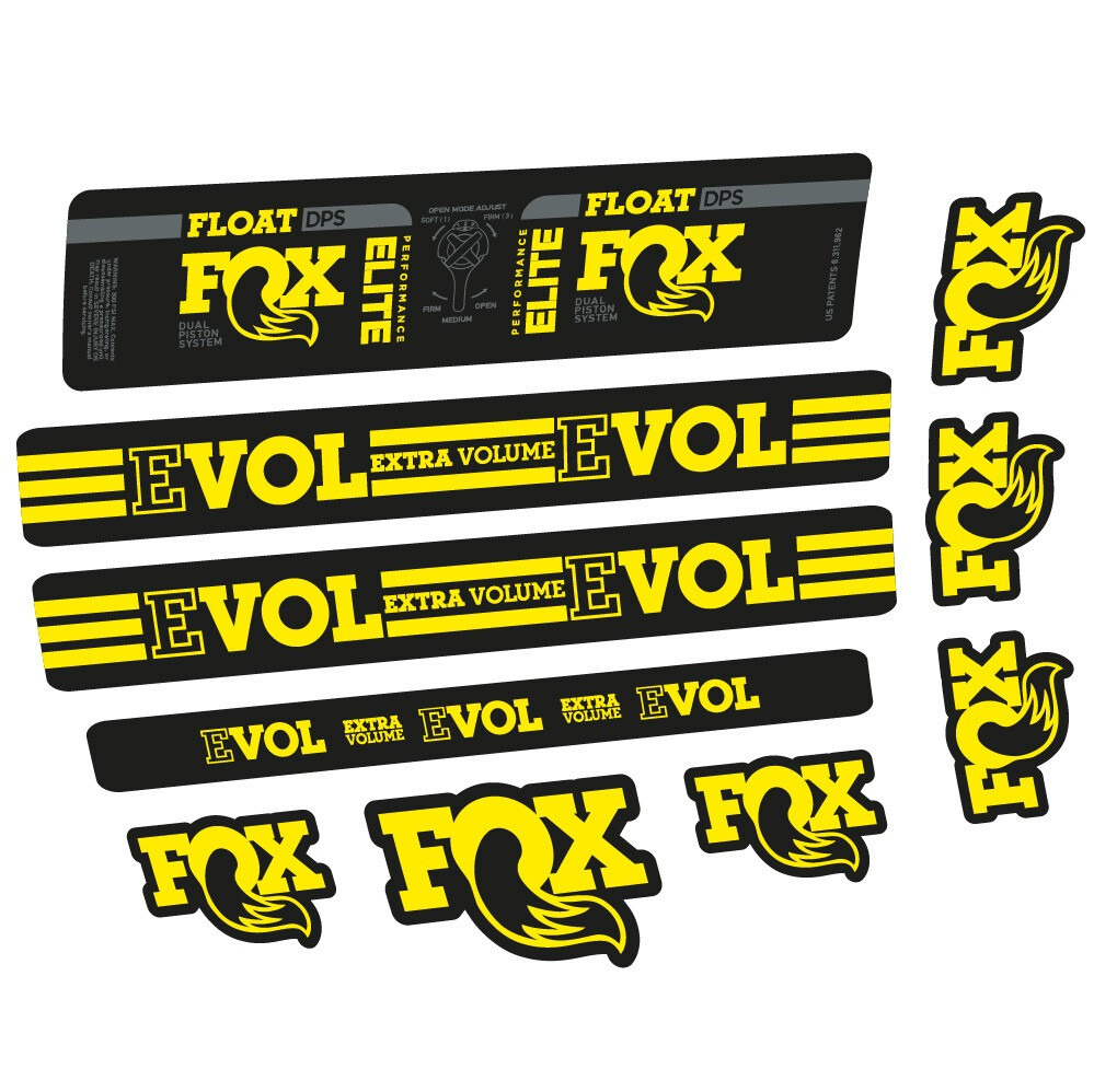 Fox Float DPS Elite Pegatinas en vinilo adhesivo Amortiguador (3)
