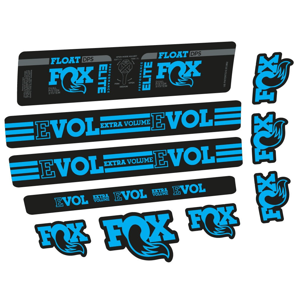 Fox Float DPS Elite Pegatinas en vinilo adhesivo Amortiguador (4)
