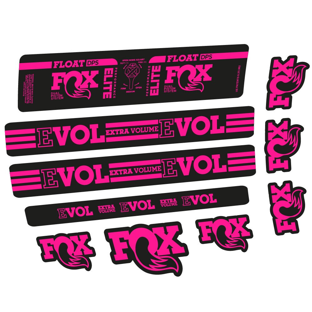 Fox Float DPS Elite Pegatinas en vinilo adhesivo Amortiguador (20)