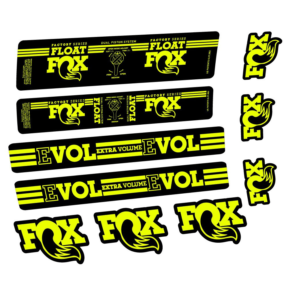 Fox Float DPS Factory Pegatinas en vinilo adhesivo Amortiguador (2)