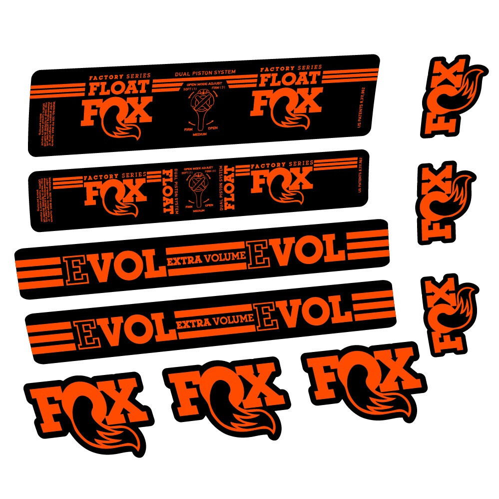 Fox Float DPS Factory Pegatinas en vinilo adhesivo Amortiguador (10)